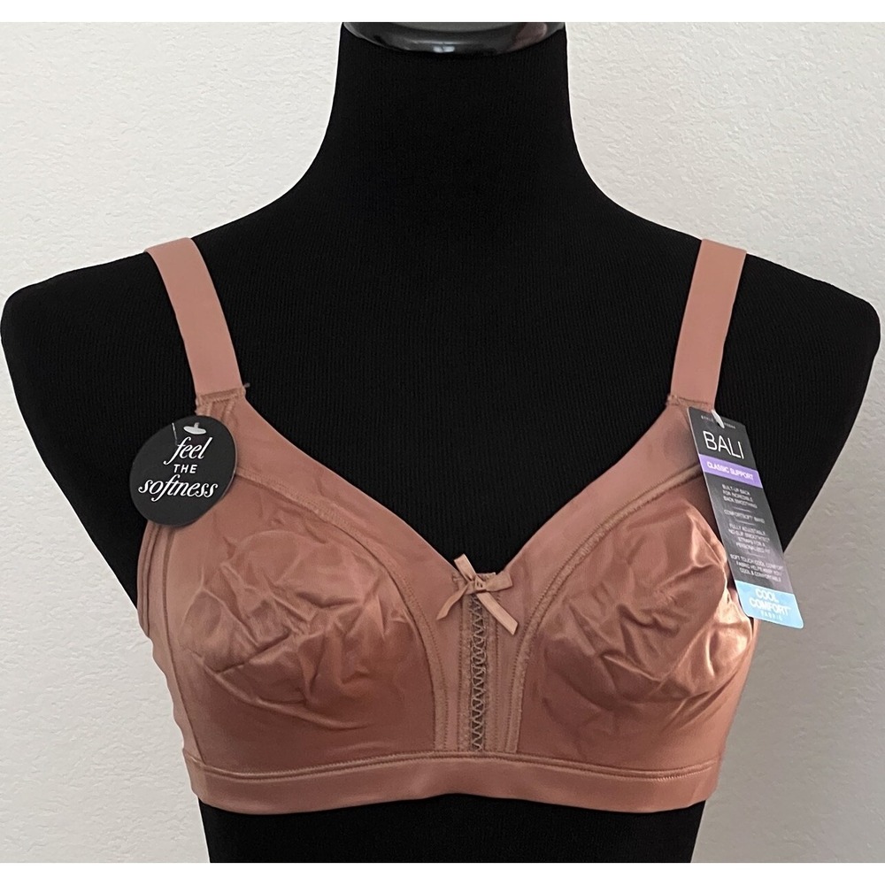 Bali Classic‎ Support Wirefree Bra Cool Comfort Brown Style DF0044 Size 36B
